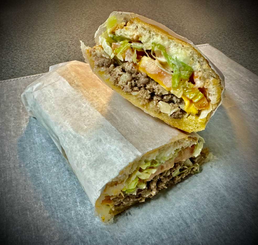 Fat Daddys February 2024 sandwich of the month The Bodega Chopped Cheese